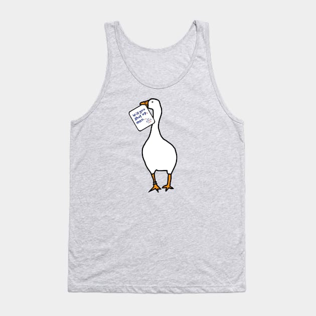 Annoying Goose with Stolen Joe Biden First Debate Quote Tank Top by ellenhenryart